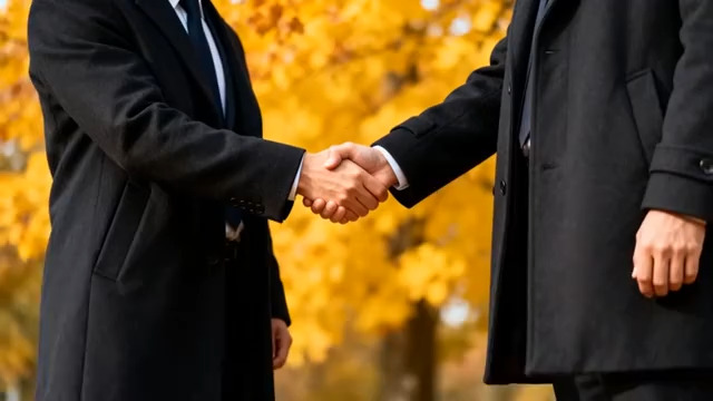  商务握手合作瞬间1722#横屏 	 