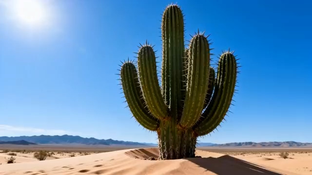  沙漠仙人掌与蓝天1627#横屏 	 