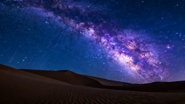  沙漠星空银河延时1632#横屏 	 