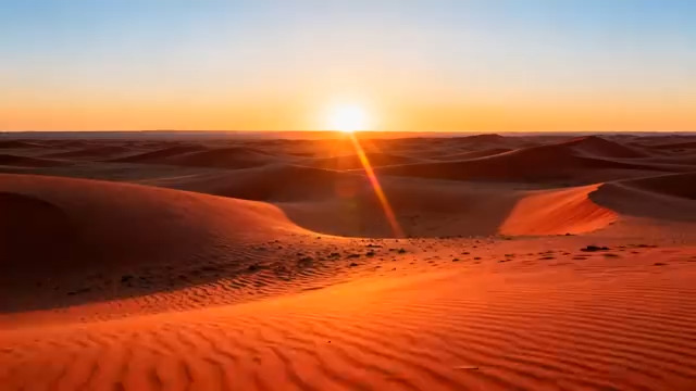  沙漠日出壮丽景象1606#横屏 	 -