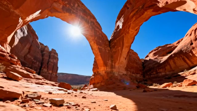  沙漠红色拱门自然风光1596#横屏 	 