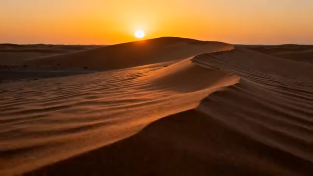  沙漠日落风光33011609#横屏 	 