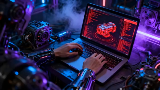  赛博朋克机械臂编程1550#横屏 	 