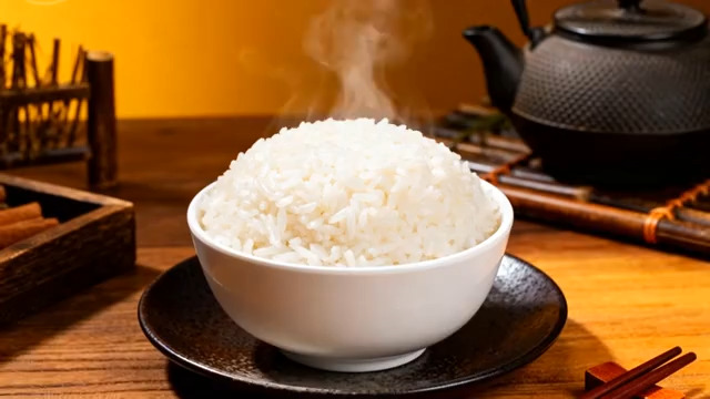  热气腾腾的白米饭1512#横屏 	 