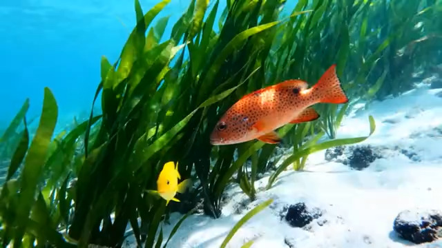  热带鱼海底游弋1509#横屏 	 