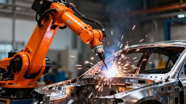  汽车工厂机械臂焊接30011421#横屏 	 