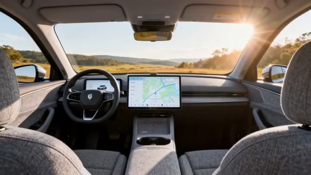  汽车驾驶舱内部视角1427#横屏 	 