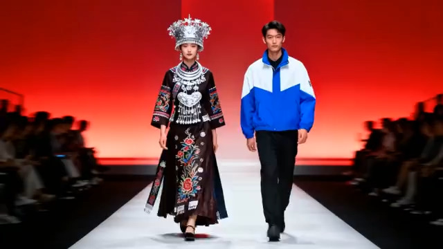  民族服饰与现代装走秀1332#横屏 	 