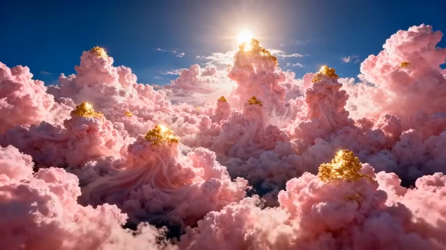  梦幻粉金云海1312#横屏 	 