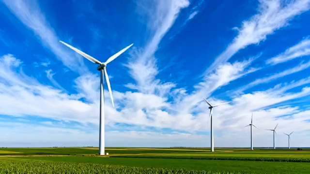  绿色风电 蓝天白云1276#横屏 	 