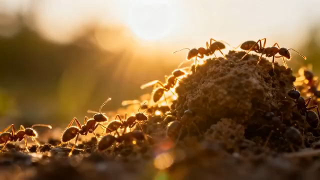  蚂蚁巢穴的忙碌清晨1294#横屏 	 