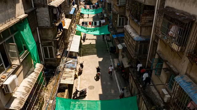  老城区居民楼俯瞰视角1214#横屏 	 -