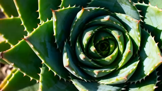  螺旋芦荟特写镜头1269#横屏 	 -