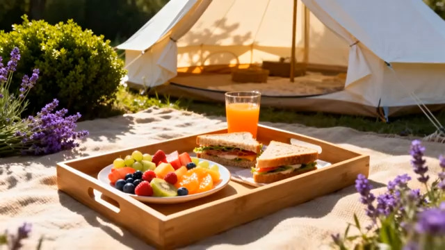  露营早餐场景1268#横屏 	 