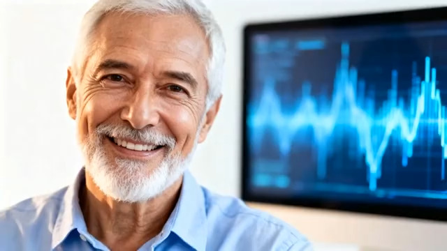  老年男性与医疗数据监测1228#横屏 	 