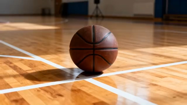  篮球特写 木地板球场1212#横屏 	 