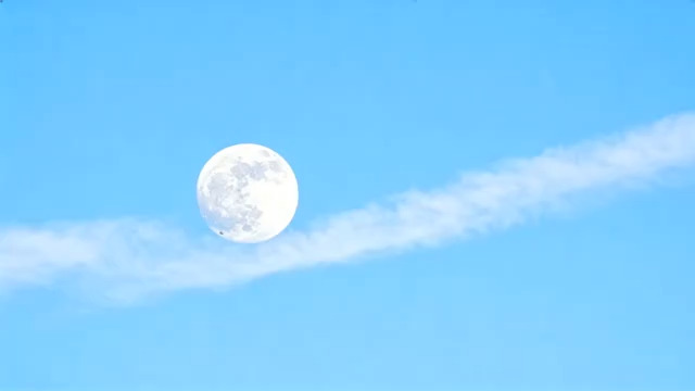  蓝天白云月亮动画1207#横屏 	 