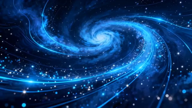  蓝色星空漩涡动态背景1199#横屏 	 
