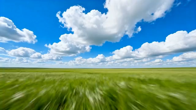  蓝天白云绿草地1204#横屏 	 