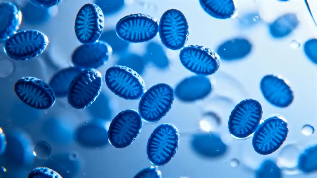  蓝色药丸水中漂浮动画1201#横屏 	 