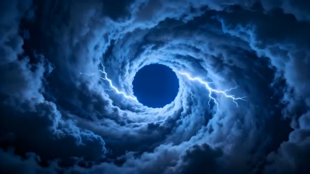  蓝色漩涡云层动画1200#横屏 	 