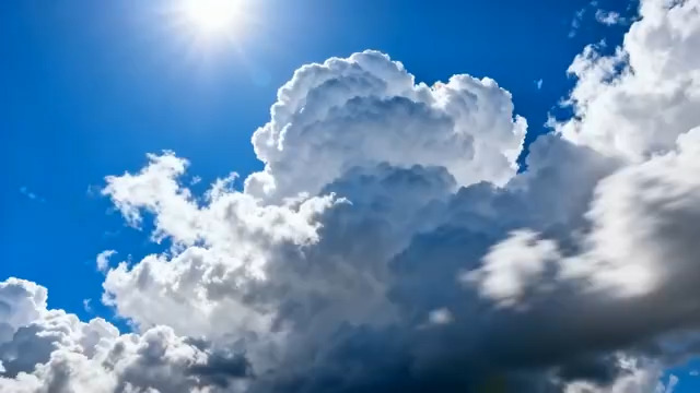  蓝天大朵白云延时1208#横屏 	 