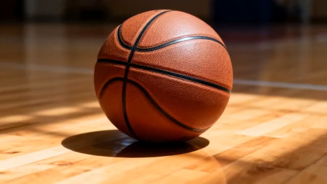  篮球特写 木地板光影1211#横屏 	 