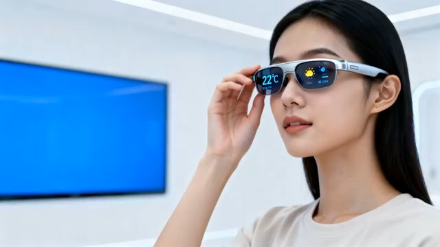  科技感智能眼镜佩戴展示1121#横屏 	 