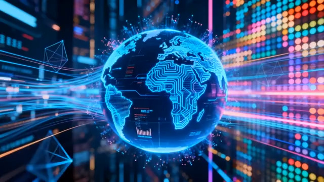  科技感数据可视化1114#横屏 	 