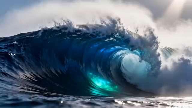  巨浪翻涌动态视频素材1078#横屏 	 