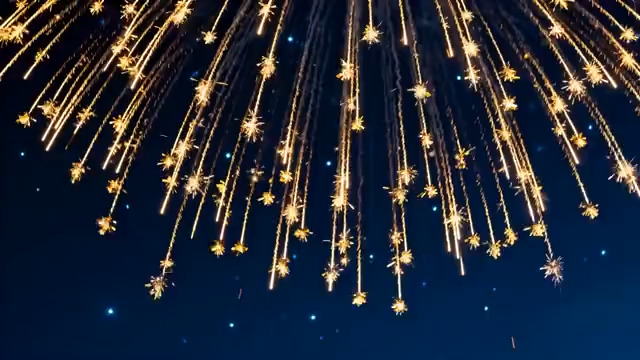  金色烟花绽放夜空26011049#横屏 	 