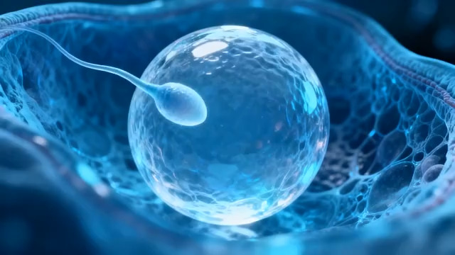  精子与卵子结合动画1067#横屏 	 