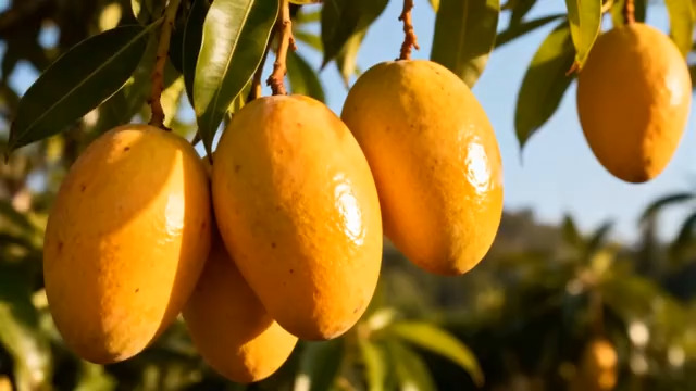  金黄芒果挂满枝头971#横屏 	 