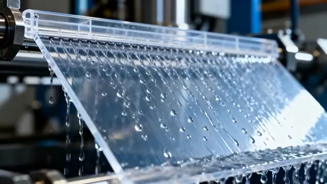  机器喷淋水流特写911#横屏 	 