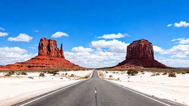  荒漠公路汽车行驶873#横屏 	 