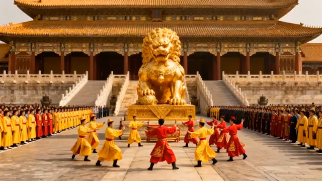  皇宫前的盛大仪式876#横屏 	 