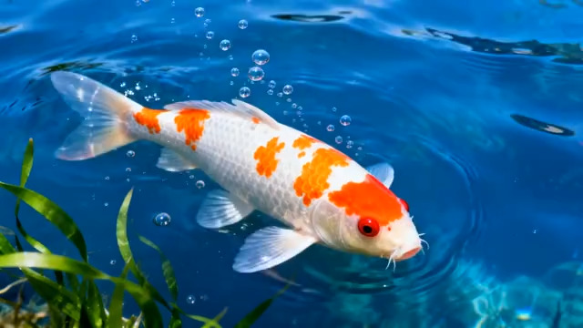  红顶锦鲤水中游795#横屏 	 