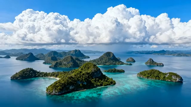  航拍海岛风光710#横屏 	 