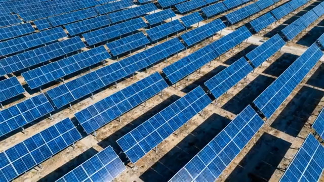  航拍太阳能光伏电站746#横屏 	 