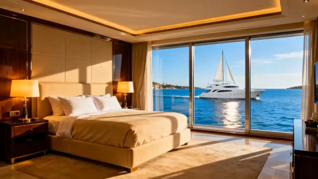  海景豪华卧室阳光风光630#横屏 	 