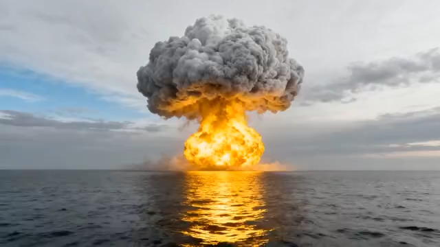  海上蘑菇云爆炸655#横屏 	 