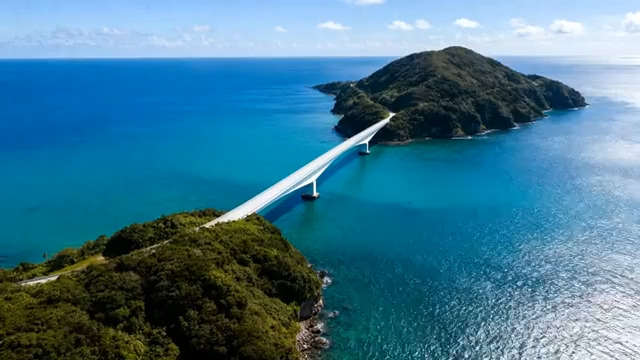  海岛跨海大桥航拍597#横屏 	 