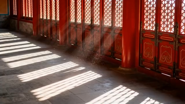  故宫红门阳光光束566#横屏 	 