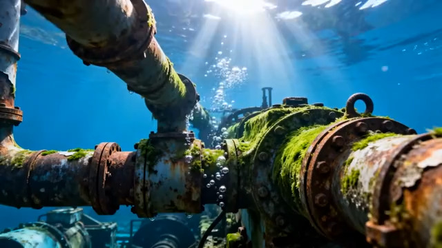  海底废弃管道阳光穿透604#横屏 	 -