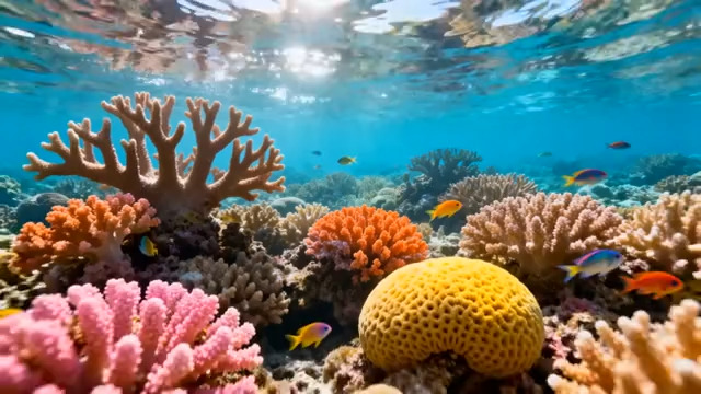  海底珊瑚礁景观611#横屏 	 -