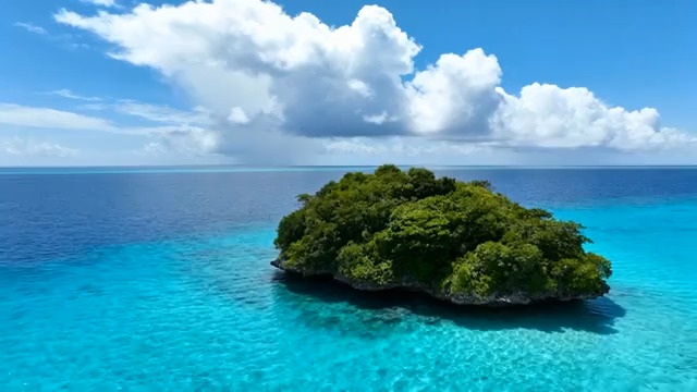  海岛风光 航拍全景596#横屏 	 