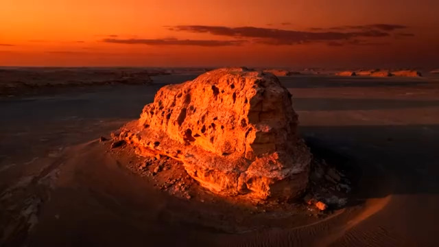  戈壁落日雅丹地貌474#横屏 	 