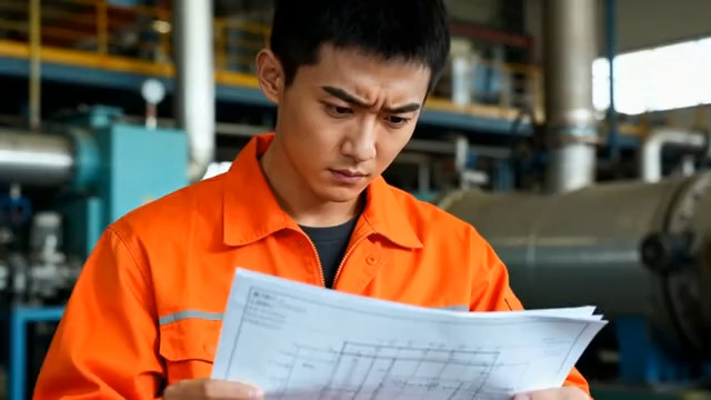  工厂技术员看图纸487#横屏 	 