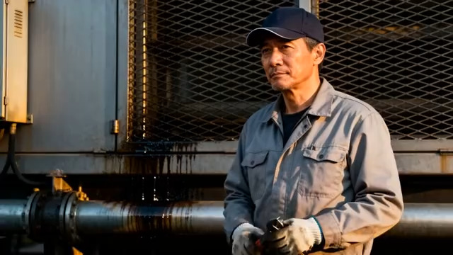  工厂工人检修管道484#横屏 	 