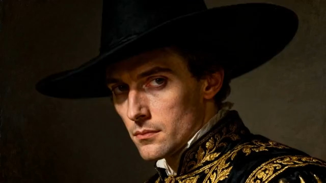  复古绅士侧颜特写433#横屏 	 